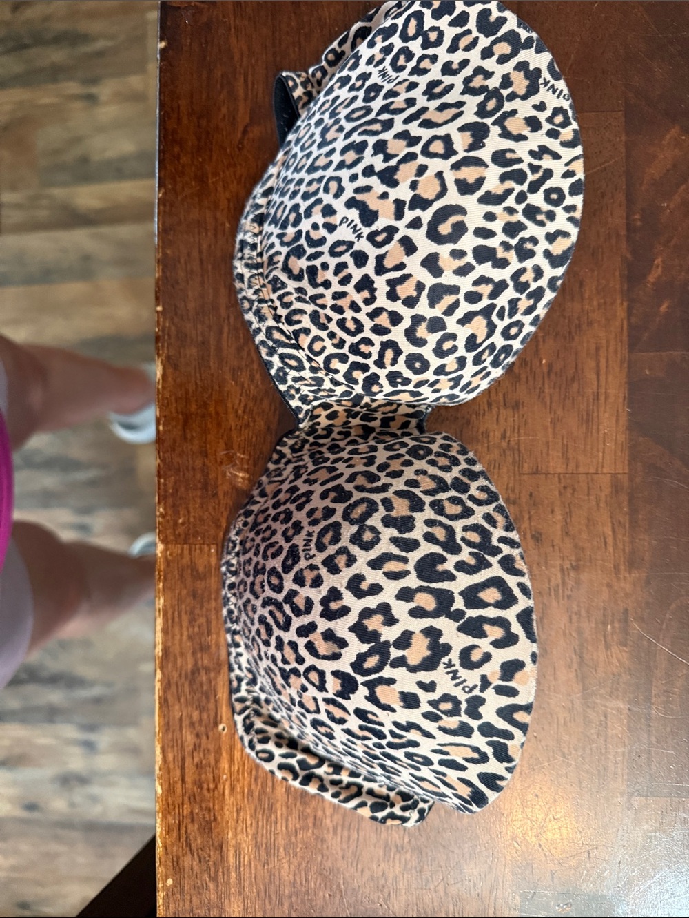 Victoria's Secret Pink and Beige Leopard Demi Bra no size shows